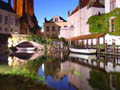 photo des canaux de Bruges de nuit